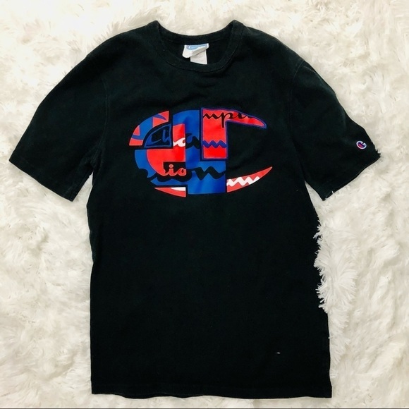 Authentic vintage Champion black logo graphic sz S - Picture 1 of 5
